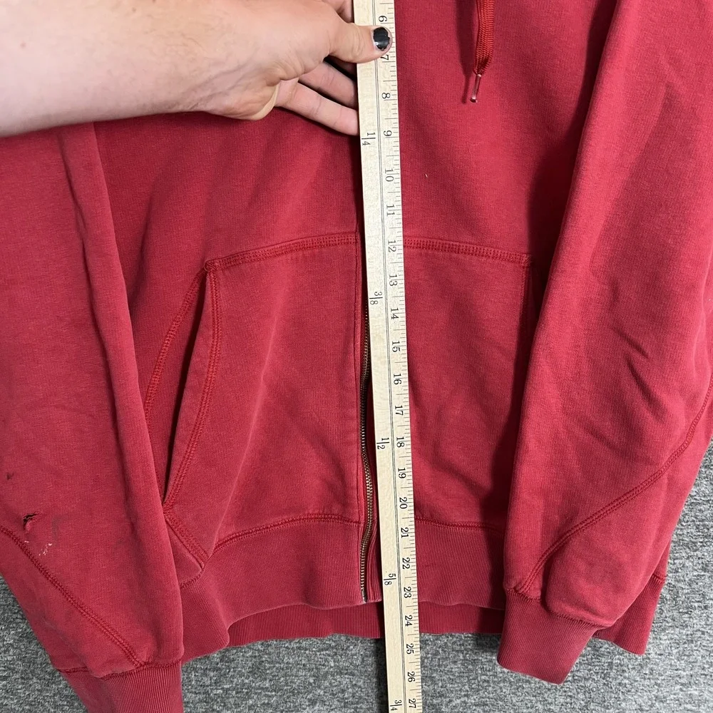 Jordan Hoodie Mens Medium Red Full Zip Air Jordan Jumpman Sweatshirt Distressed